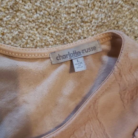 Textured Pink Crop Top - Picture 2 of 3